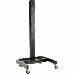 Global Industrial™ 78"H Mobile Post with Caster Base - Black