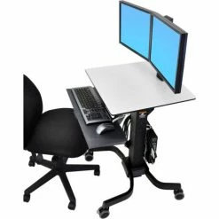 Ergotron® WorkFit-C Sit-Stand Workstation For Two LCD Monitors -Outlet Desks & Workstations Store 24 214 085 b