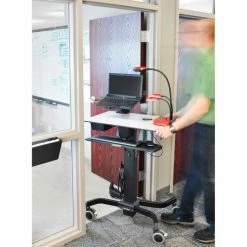 Ergotron® TeachWell® Mobile Digital Workspace Cart -Outlet Desks & Workstations Store 24 220 055 inuse2 orig