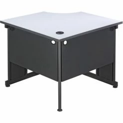 Interion By Global Industrial Interion® 36"W Corner Desk - Gray -Outlet Desks & Workstations Store 240267GY 02