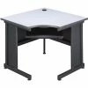 Interion By Global Industrial Interion® 36"W Corner Desk - Gray