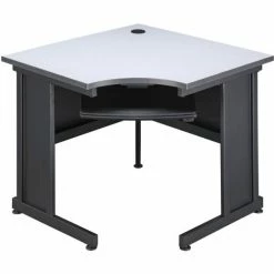 Interion By Global Industrial Interion® 36"W Corner Desk - Gray