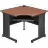 Interion By Global Industrial Interion® 36"W Corner Desk Cherry