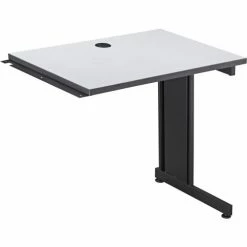 Interion By Global Industrial Interion® 36"W Right Handed Return Table, Gray -Outlet Desks & Workstations Store 240269GY 03