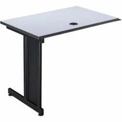 Interion By Global Industrial Interion® 36"W Right Handed Return Table, Gray -Outlet Desks & Workstations Store 240269GY 04