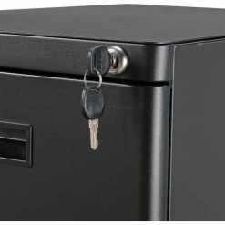 Interion By Global Industrial Interion® 3 Drawer Pedestal Box File Cabinet, 16"W x 20"D x 29"H, Black -Outlet Desks & Workstations Store 240272 05