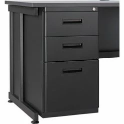 Interion By Global Industrial Interion® 3 Drawer Pedestal Box File Cabinet, 16"W x 20"D x 29"H, Black -Outlet Desks & Workstations Store 240272 12
