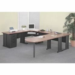 Interion By Global Industrial Interion® 36"W Corner Desk Cherry -Outlet Desks & Workstations Store 240279CH 12