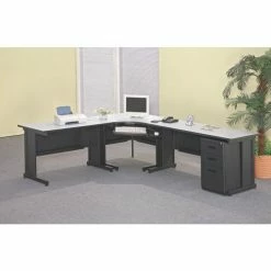 Interion By Global Industrial Interion® 36"W Corner Desk - Gray -Outlet Desks & Workstations Store 240279GY 18