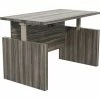 Safco® Aberdeen Height-Adjustable Desk, Conference Front Top & Base, 36"D x 72"W, Gray Steel
