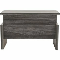 Safco® Aberdeen Height-Adjustable Desk, Conference Front Top & Base, 36"D x 72"W, Gray Steel -Outlet Desks & Workstations Store 24188 ARDH7236LGS Front