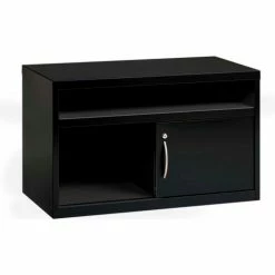 Interion By Global Industrial Interion® 36" Low Credenza with Door - Black