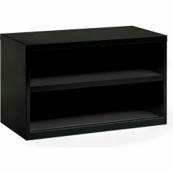 Interion By Global Industrial Interion® 36" Low Open Credenza - Black