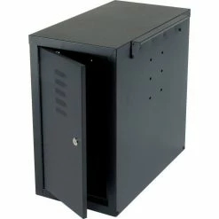 Global Industrial™ Security Computer CPU Enclosed Cabinet Side Car, Black -Outlet Desks & Workstations Store 242299BK 03