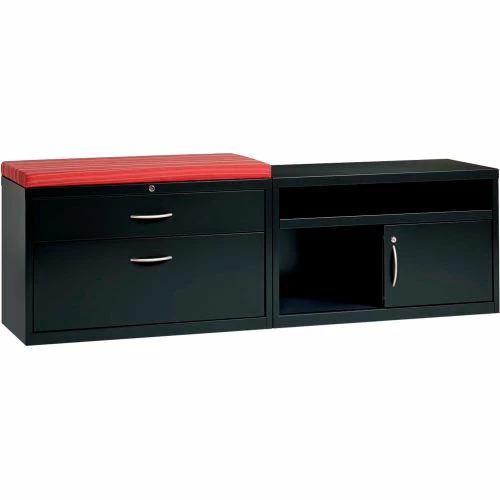 Interion By Global Industrial Interion® 36" Low Credenza with File Cabinet - Black 10 Interion By Global Industrial Interion® 36" Low Credenza with File Cabinet - Black - Image 10