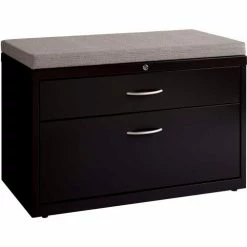 Interion By Global Industrial Interion® 36" Low Credenza with File Cabinet - Black 20 Interion By Global Industrial Interion® 36" Low Credenza with File Cabinet - Black -Outlet Desks & Workstations Store 24320 24222 01