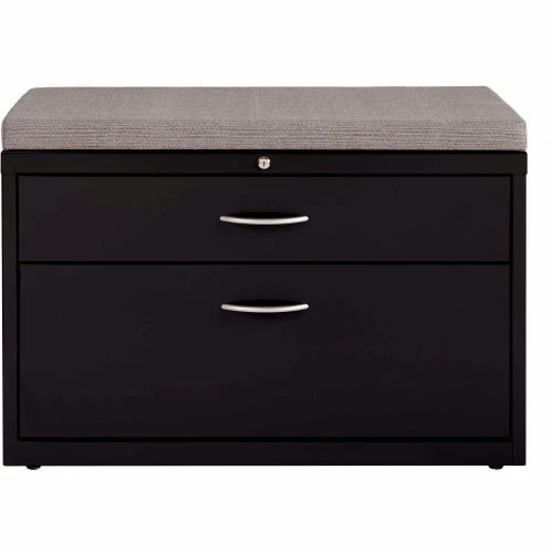 Interion By Global Industrial Interion® 36" Low Credenza with File Cabinet - Black 5 Interion By Global Industrial Interion® 36" Low Credenza with File Cabinet - Black - Image 5
