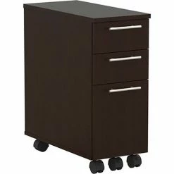 Safco® Skinny Pedestal, 23"D x 10-3/4"W x 24-1/2"H, Mocha