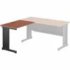Interion By Global Industrial Interion® 36"W Left Handed Return Table, Cherry