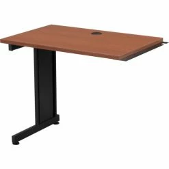 Interion By Global Industrial Interion® 36"W Left Handed Return Table, Cherry -Outlet Desks & Workstations Store 248917CH 03