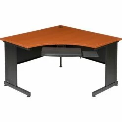 Interion By Global Industrial Interion® 48"W Corner Desk - Cherry