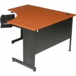 Interion By Global Industrial Interion® 48"W Corner Desk - Cherry -Outlet Desks & Workstations Store 248993CH 06