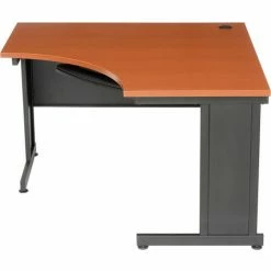 Interion By Global Industrial Interion® 48"W Corner Desk - Cherry -Outlet Desks & Workstations Store 248993CH 08