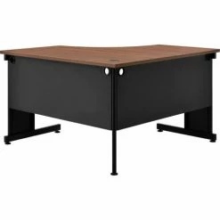 Interion By Global Industrial Interion® 48"W Corner Desk - Walnut -Outlet Desks & Workstations Store 248993WN 02