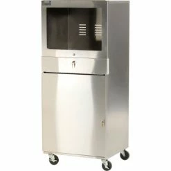 AERO Manufacturing Stainless Steel Mobile Computer Cabinet