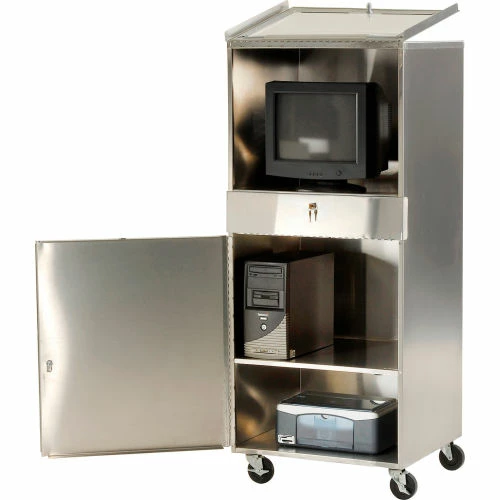 AERO Manufacturing Stainless Steel Mobile Computer Cabinet 6 AERO Manufacturing Stainless Steel Mobile Computer Cabinet - Image 6