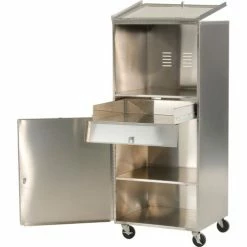 AERO Manufacturing Stainless Steel Mobile Computer Cabinet 29 AERO Manufacturing Stainless Steel Mobile Computer Cabinet -Outlet Desks & Workstations Store 249068 06