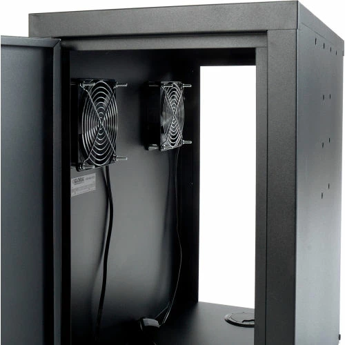 Global Industrial™ CPU Side Cabinet with Front/Rear Doors and 2 Exhaust Fans - Black 6 Global Industrial™ CPU Side Cabinet with Front/Rear Doors and 2 Exhaust Fans - Black - Image 6