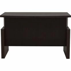 Safco® Aberdeen Height-Adjustable Desk, Bow Front w/Base, 42"D x 72"W, Mocha