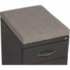 Interion By Global Industrial Interion® 2 Drawer Box/File Pedestal - Charcoal with Gray Cushion Top