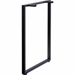 Interion By Global Industrial Interion® Open Plan Return Desk - 48"W x 24"D x 29"H - Charcoal Top with Black Legs -Outlet Desks & Workstations Store 249cp99 black desk leg 4025x295 inside view 001