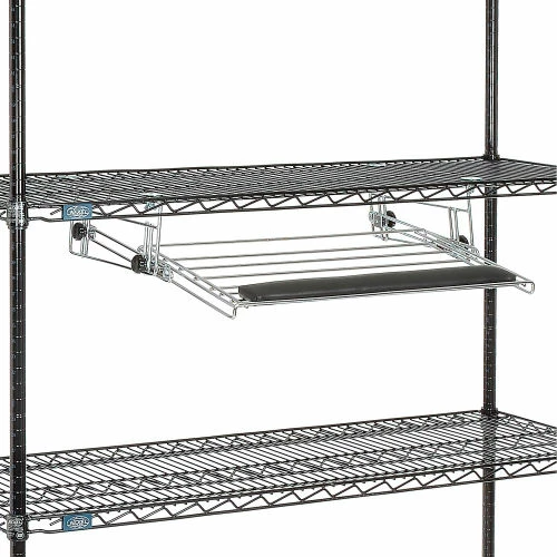 Nexel 4-Shelf Mobile Wire Computer LAN Workstation w/ Keyboard Tray, 48"W x 18"D x 69"H, Black 4 Nexel 4-Shelf Mobile Wire Computer LAN Workstation w/ Keyboard Tray, 48"W x 18"D x 69"H, Black - Image 4