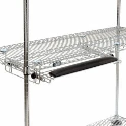 Nexel™ 4-Shelf Mobile Wire Computer LAN Workstation w/Keyboard Tray, 48"W x 18"D x 69"H, Chrome -Outlet Desks & Workstations Store 250114 11