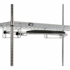 Nexel™ 4-Shelf Mobile Wire Computer LAN Workstation w/Keyboard Tray, 48"W x 18"D x 69"H, Chrome -Outlet Desks & Workstations Store 250114 12