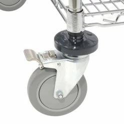 Nexel 4-Shelf Mobile Wire Computer LAN Workstation w/Keyboard Tray, 48"W x 24"D x 69"H, Chrome 19 Nexel 4-Shelf Mobile Wire Computer LAN Workstation w/Keyboard Tray, 48"W x 24"D x 69"H, Chrome -Outlet Desks & Workstations Store 250116 05