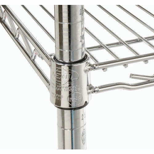 Nexel 3-Shelf Mobile Wire Printer Stand, 24"W x 18"D x 39"H, Chrome 6 Nexel 3-Shelf Mobile Wire Printer Stand, 24"W x 18"D x 39"H, Chrome - Image 6