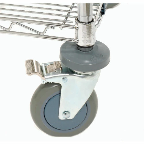 Nexel 3-Shelf Mobile Wire Printer Stand, 24"W x 18"D x 39"H, Chrome 8 Nexel 3-Shelf Mobile Wire Printer Stand, 24"W x 18"D x 39"H, Chrome - Image 8