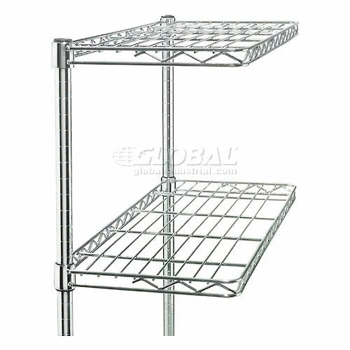 Global Industrial™ Chrome Wire Shelf Mobile Computer LAN Workstation, 31-1/2"W x 24"D x 63"H 6 Global Industrial™ Chrome Wire Shelf Mobile Computer LAN Workstation, 31-1/2"W x 24"D x 63"H - Image 6
