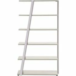 Safco® Mirella 5 Shelf Bookshelf, 13-1/2"D x 36-3/4"W x 67-1/2"H, White Ash