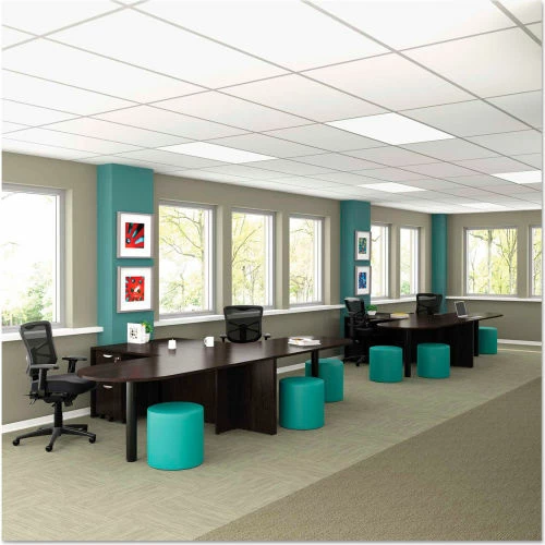 Alera® D Shape Peninsula Desk - 71"W x 35-1/2"D x 29-5/8"H - Espresso - Valencia Series 2 Alera® D Shape Peninsula Desk - 71"W x 35-1/2"D x 29-5/8"H - Espresso - Valencia Series - Image 2