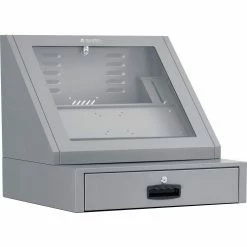 Global Industrial™ Countertop LCD Console Computer Cabinet, Dark Gray