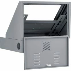 Global Industrial™ Countertop LCD Console Computer Cabinet, Dark Gray -Outlet Desks & Workstations Store 273114DG 03