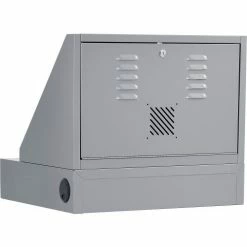 Global Industrial™ Countertop LCD Console Computer Cabinet, Dark Gray -Outlet Desks & Workstations Store 273114DG 04