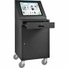 Global Industrial Mobile LCD Console Computer Cabinet, Black