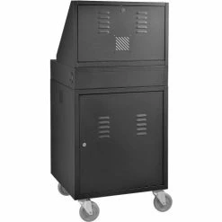 Global Industrial™ Mobile LCD Console Computer Cabinet, Black -Outlet Desks & Workstations Store 273115BK 06