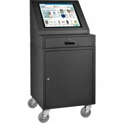 Global Industrial™ Mobile LCD Console Computer Cabinet, Black -Outlet Desks & Workstations Store 273115BK 08
